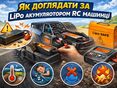 Як доглядати за LiPo акумулятором у RC машинці