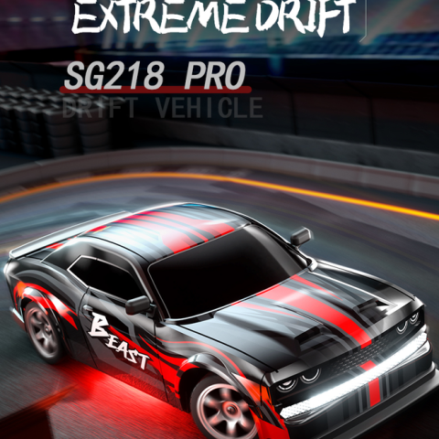 Машинка на радіокеруванні ZLL SG218 PRO 1:16 4WD для дрифту до 25 км/год, 2 АКБ, чорна