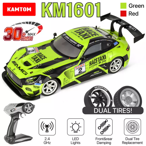Машинка на радіокеруванні KAMTOM 1:16 4WD для дрифту до 30 км/год, LED-підсвітка