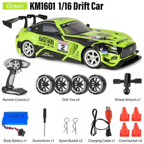 Машинка на радіокеруванні KAMTOM 1:16 4WD для дрифту до 30 км/год, LED-підсвітка