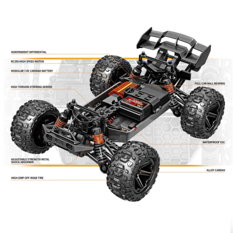 Машинка на радіокеруванні позашляховик HS14311 1:14 4WD до 40 км/год, металева трансмісія