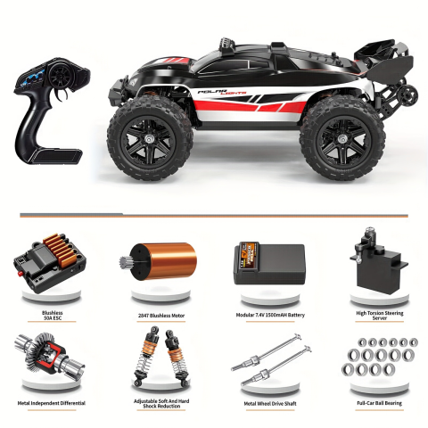 Радіокерована машинка HS14421 1:14 4WD 40 км/год до 15 хв, RC баггі