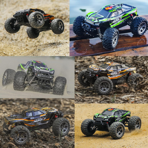Машинка на радіокеруванні монстр-трак HOSHI N416 1:16 4WD до 40 км/год, 2 АКБ, помаранчева